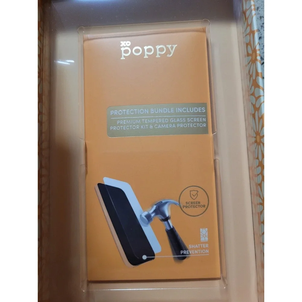 XO Poppy iPhone 14 Pro Max 3 In 1 Magsafe Daisy Case, Screen & Lens Protector